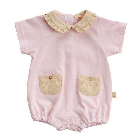 Fofo Linen Rosa C/ Bolsos - Image product