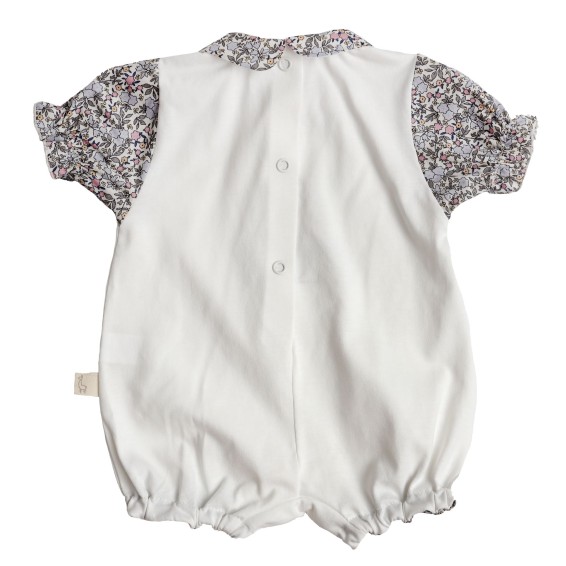 Teddy Bear Pearl Cotton Romper