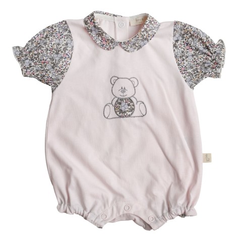 Teddy Bear Pink Cotton Romper - Image product