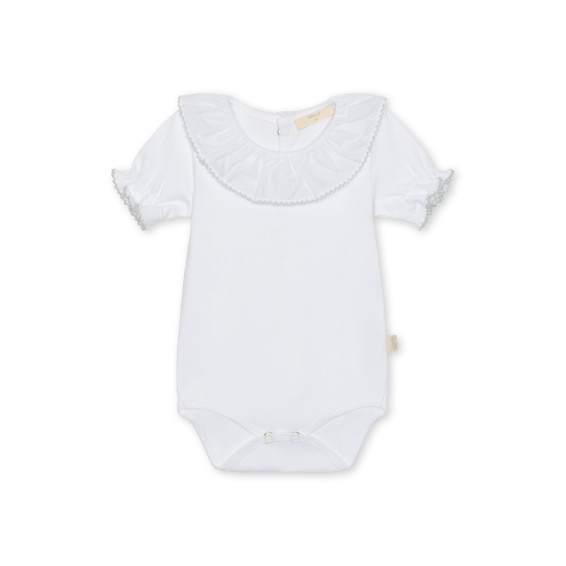 Frilly Bodysuit W/ Zigzag Stitching
