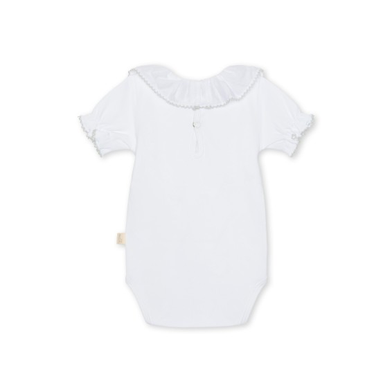 Frilly Bodysuit W/ Zigzag Stitching