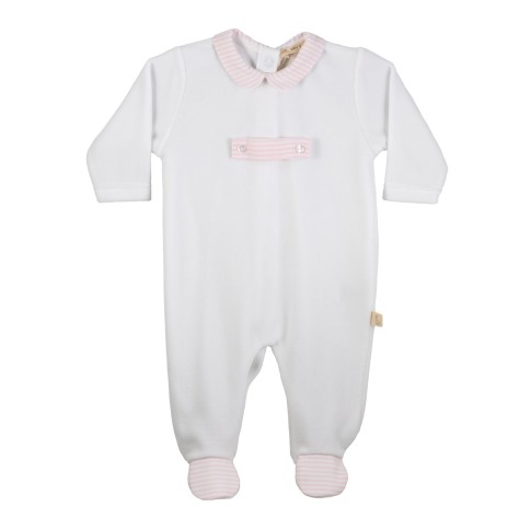 Velour Babygrow W/ Stripes - Image product