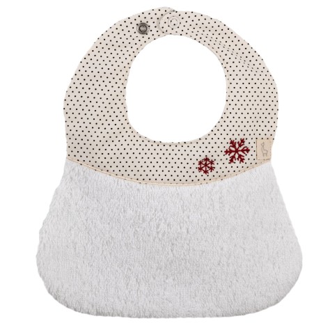Snowflake Cotton Terry Bib - Image product