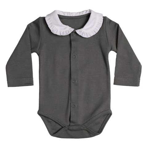 Body Cinza C/ Gola Em Folho - Image product