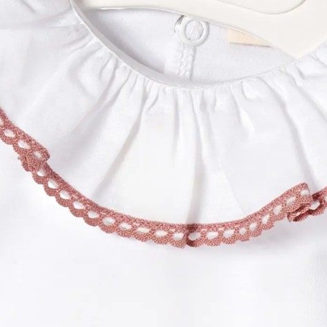 Baby Vest With White Frilly Collar - Image product