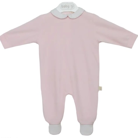 Carded Cotton Babygrow W/ Piqué Collar - Image product