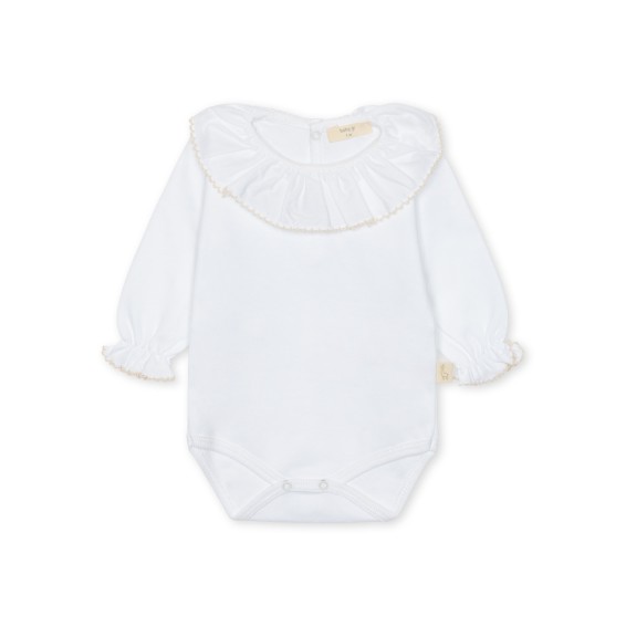 Frilly Bodysuit W/ Zigzag Stitching