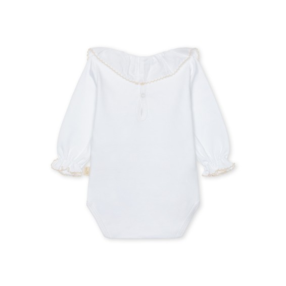Frilly Bodysuit W/ Zigzag Stitching