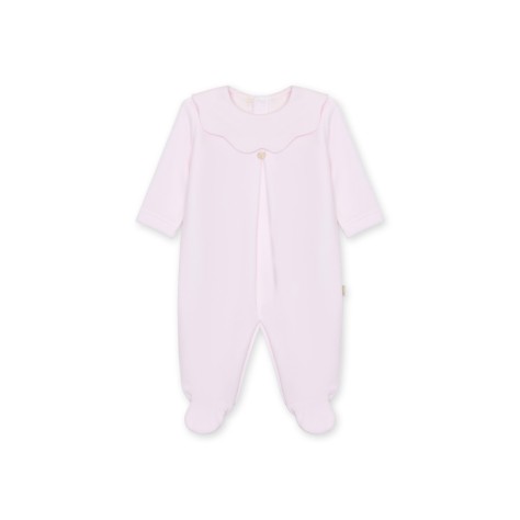 Velour Babygrow W/ Piqu� Collar - Image product