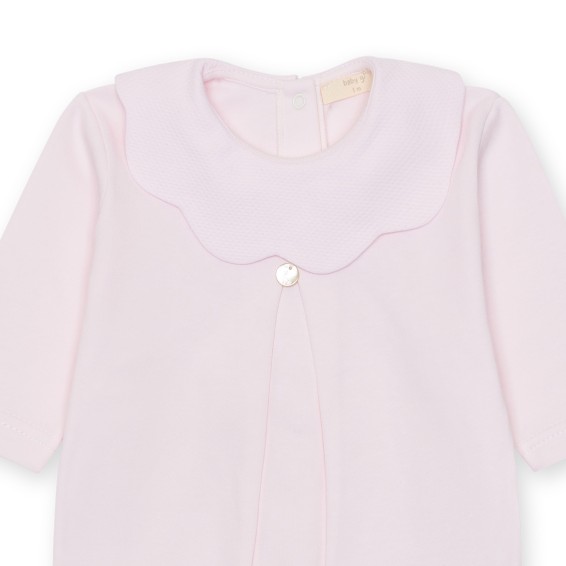 Cotton Babygrow W/ Piqu� Collar