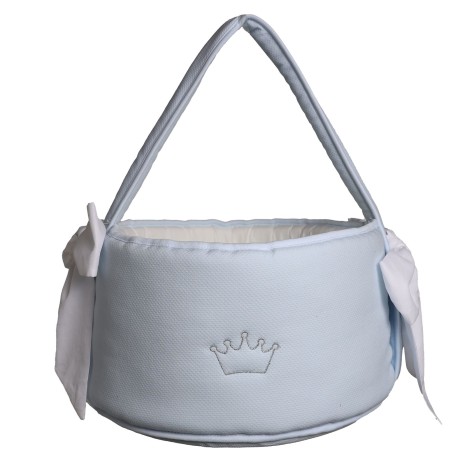 Blue Toilette Basket W/ Crown - Image product